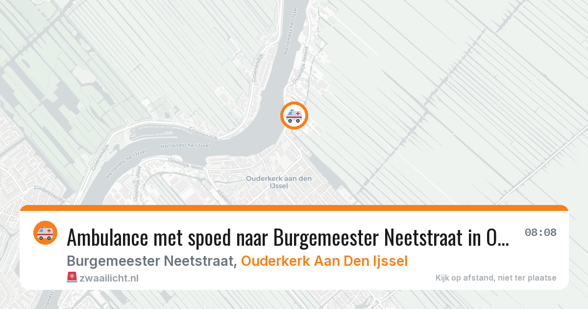 Ambulance met spoed naar Burgemeester Neetstraat in Ouderkerk Aan Den Ijssel — 31 mei 2026
