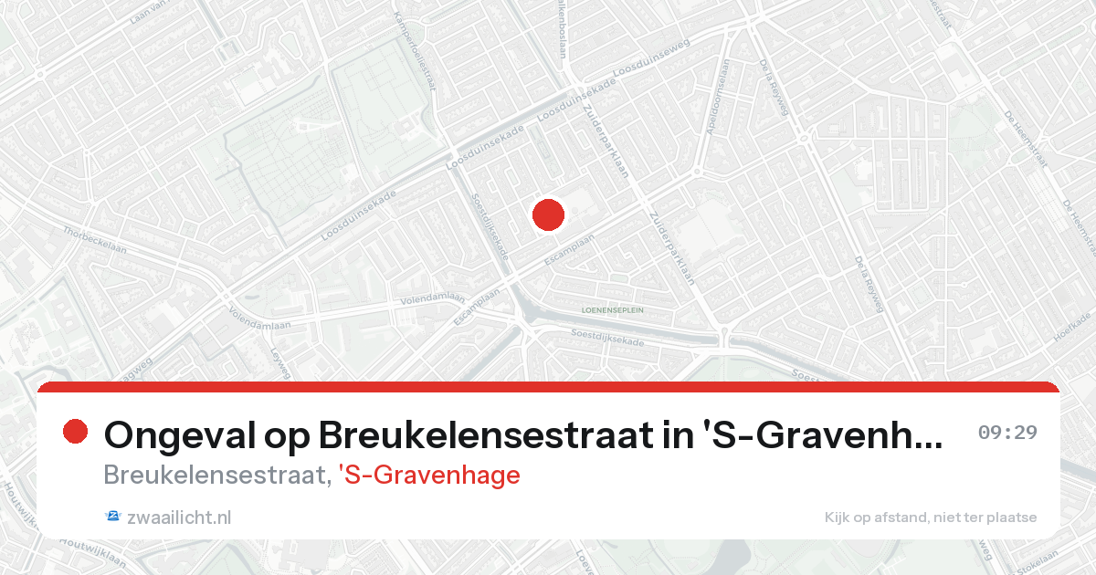 Ongeval op Breukelensestraat in 'S-Gravenhage — 26 aug 2026