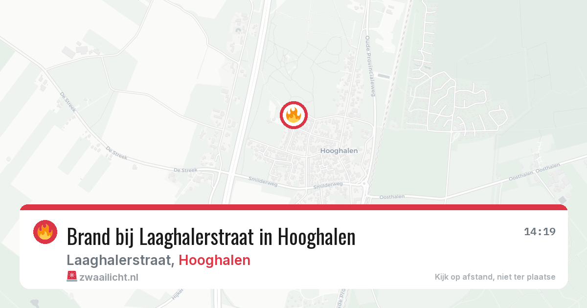 Brand bij Laaghalerstraat in Hooghalen — 1 jul 2026