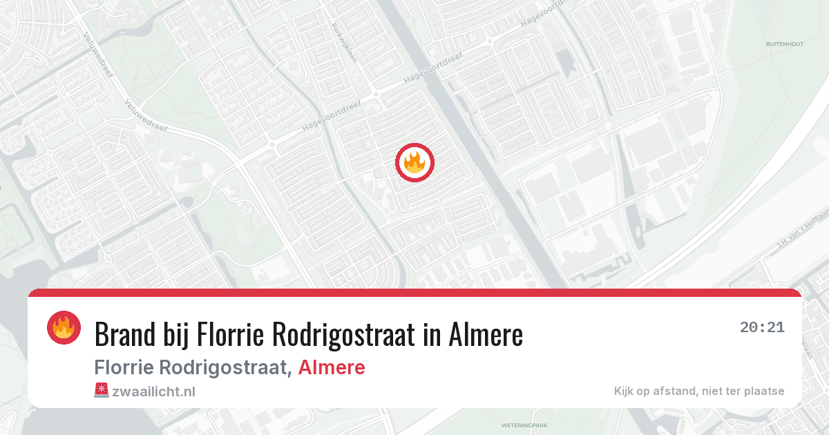 Brand bij Florrie Rodrigostraat in Almere — 17 mei 2026