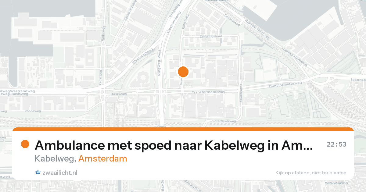 Ambulance met spoed naar Kabelweg in Amsterdam — 30 jan 2026