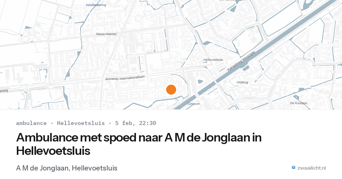 Ambulance met spoed naar A M de Jonglaan in Hellevoetsluis — 5 feb 2026