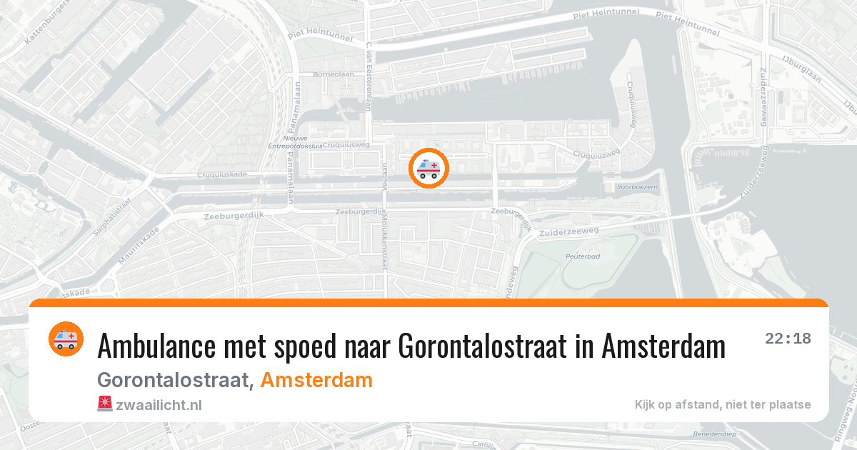Ambulance met spoed naar Gorontalostraat in Amsterdam — 26 mei 2026