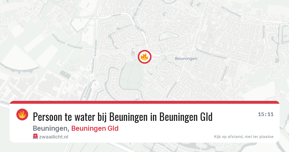 Persoon te water bij Beuningen in Beuningen Gld — 22 jun 2026