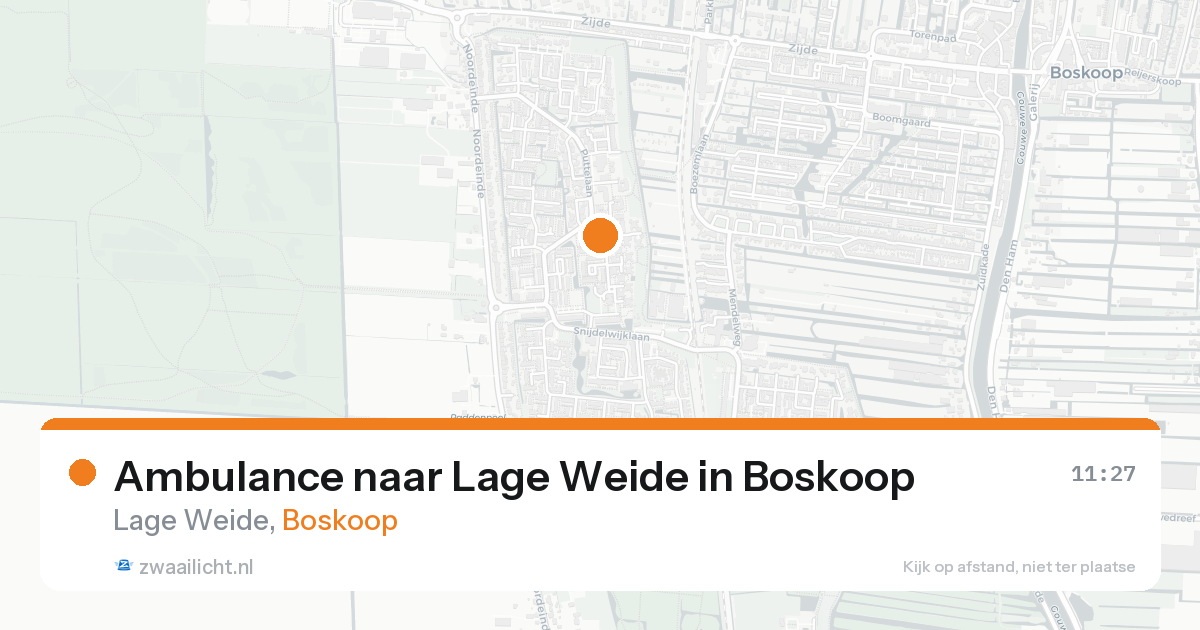 Ambulance naar Lage Weide in Boskoop — 16 aug 2026