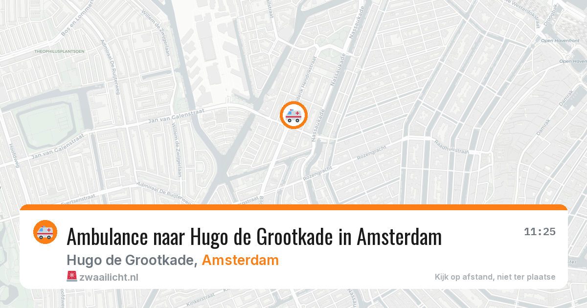 Ambulance naar Hugo de Grootkade in Amsterdam — 10 mrt 2026
