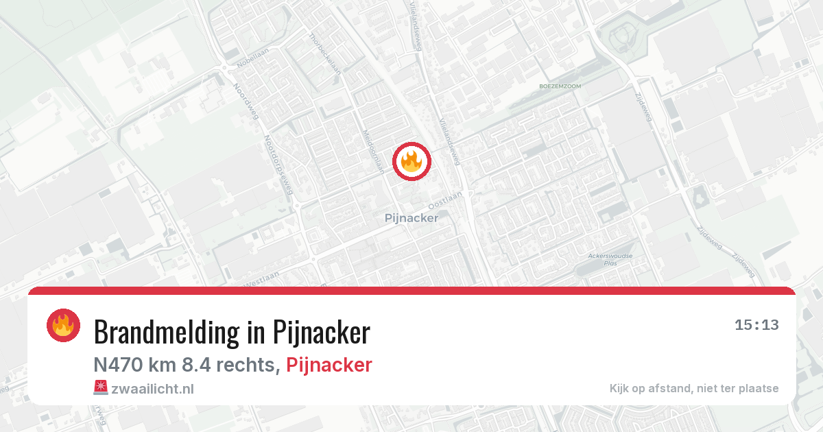 Brandmelding in Pijnacker — 7 aug 2026