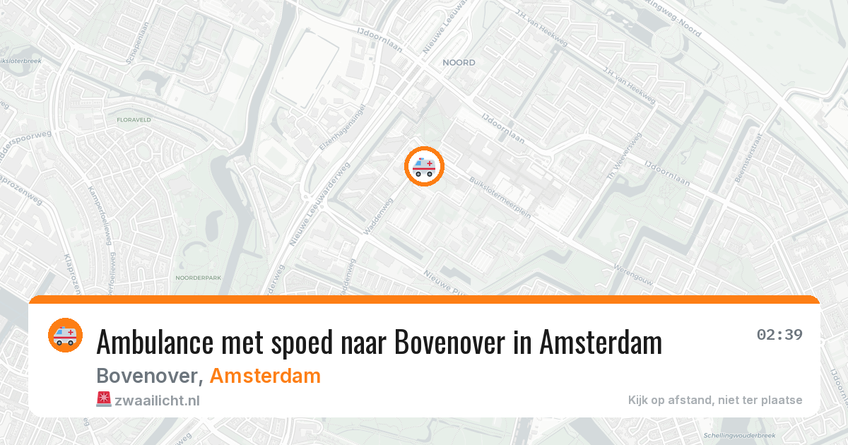 Ambulance met spoed naar Bovenover in Amsterdam — 13 apr 2026
