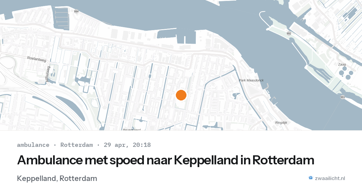 Ambulance met spoed naar Keppelland in Rotterdam — 29 apr 2026
