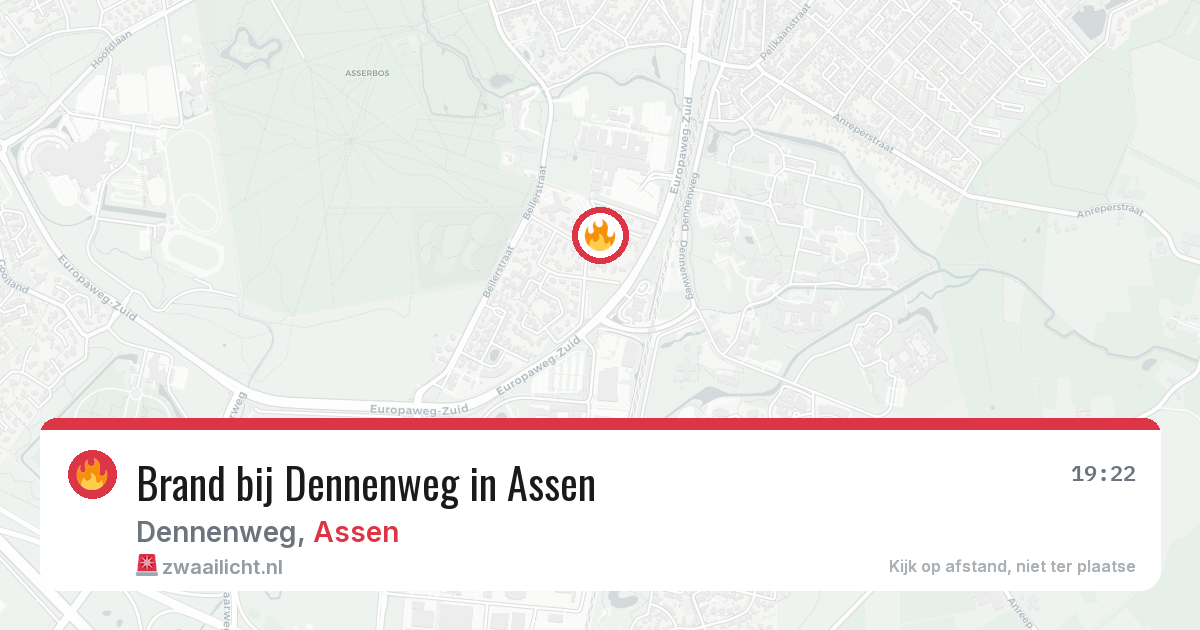Brand bij Dennenweg in Assen — 14 jul 2026