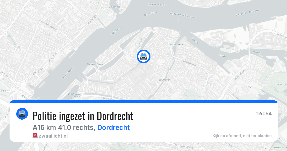 Politie ingezet in Dordrecht — 29 mei 2026 | 🚨 Zwaailicht.nl