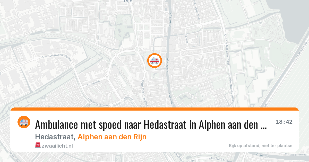 Ambulance met spoed naar Hedastraat in Alphen aan den Rijn — 3 feb 2026