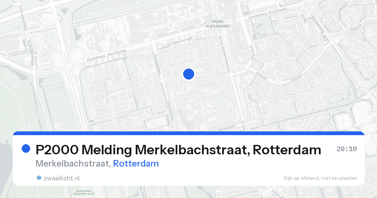 P2000 Melding Merkelbachstraat, Rotterdam — 16 aug 2026
