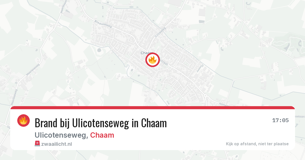 Brand bij Ulicotenseweg in Chaam — 3 jul 2026