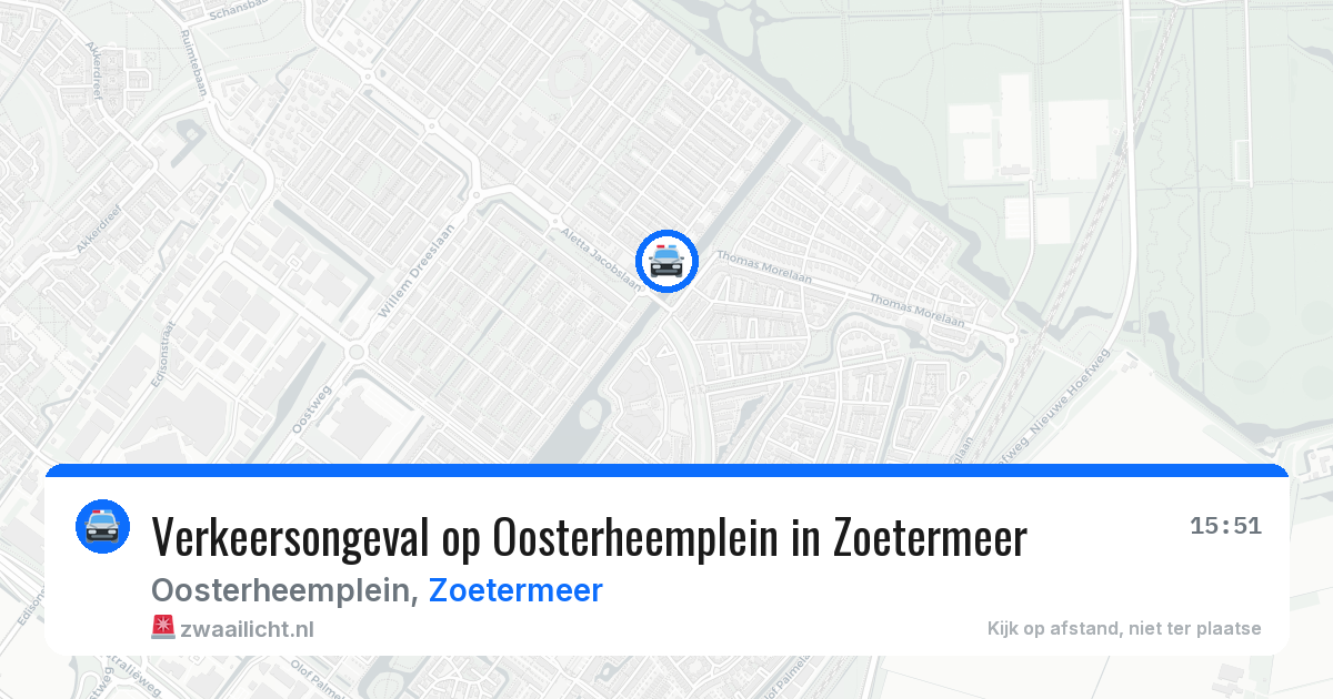 Verkeersongeval op Oosterheemplein in Zoetermeer — 20 jan 2026