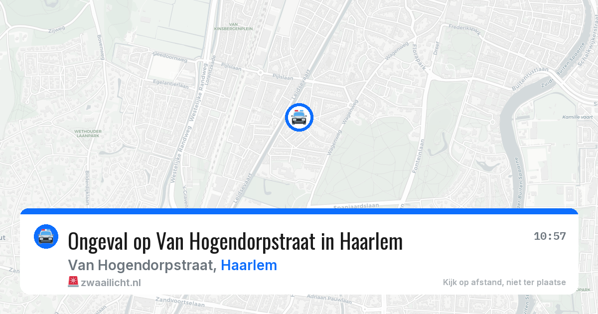 Ongeval op Van Hogendorpstraat in Haarlem — 9 jun 2026