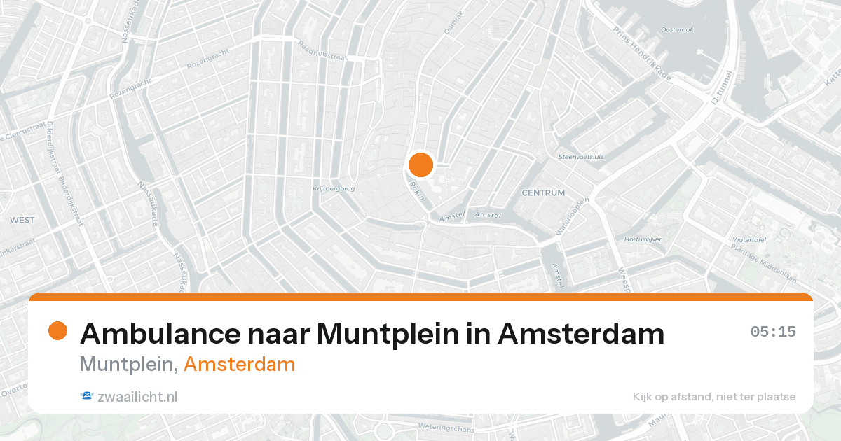 Ambulance naar Muntplein in Amsterdam — 30 mei 2026