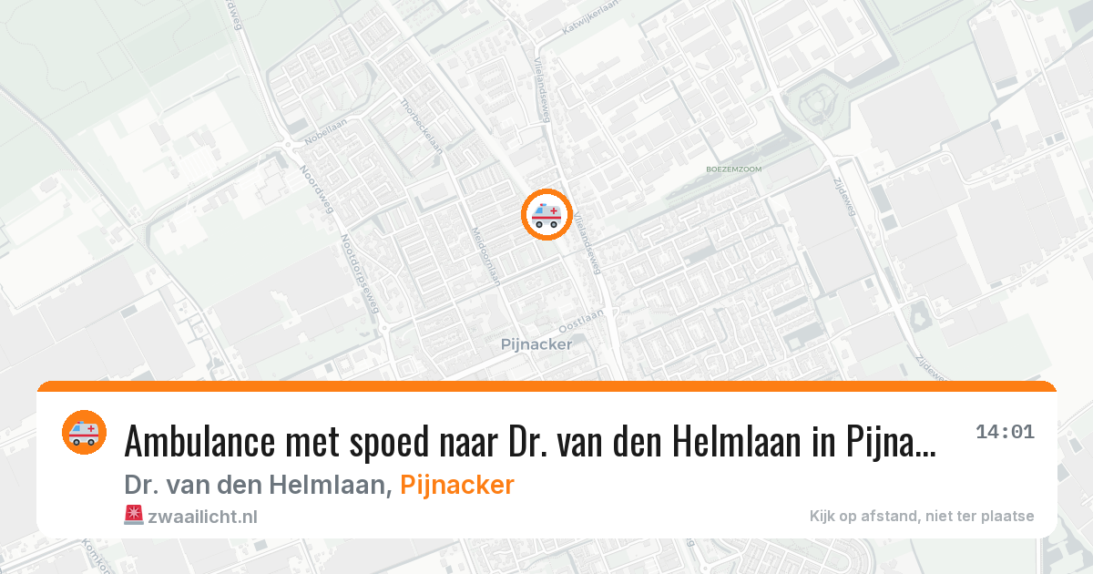 Ambulance met spoed naar Dr. van den Helmlaan in Pijnacker — 14 apr 2026