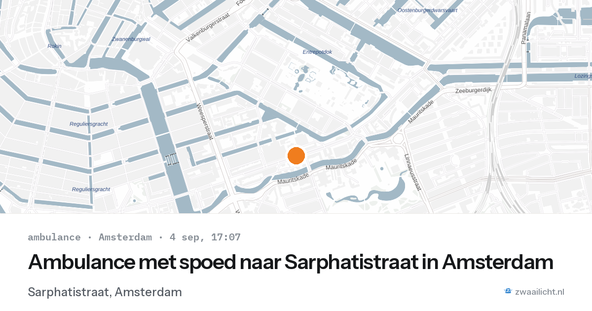 Ambulance met spoed naar Sarphatistraat in Amsterdam — 4 sep 2026