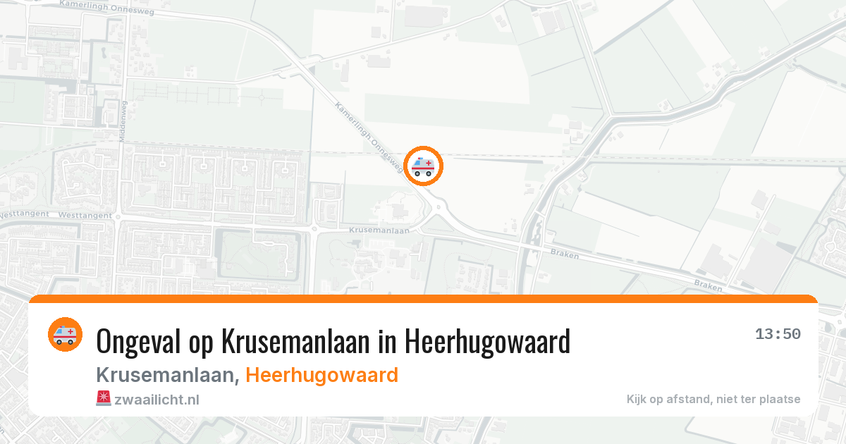 Ongeval op Krusemanlaan in Heerhugowaard — 25 jun 2026