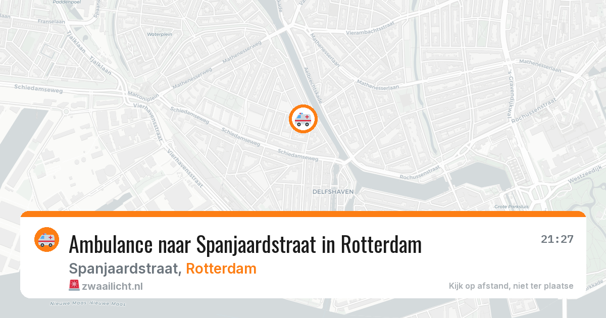 Ambulance naar Spanjaardstraat in Rotterdam — 18 mei 2026