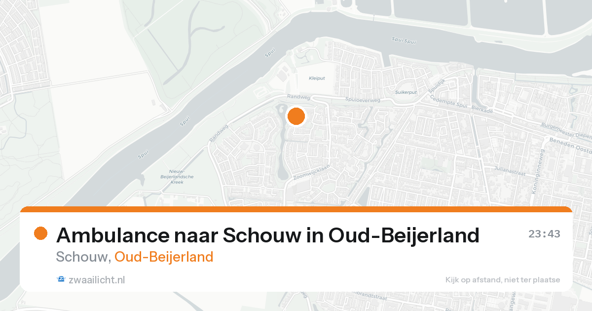 Ambulance naar Schouw in Oud-Beijerland — 24 aug 2026