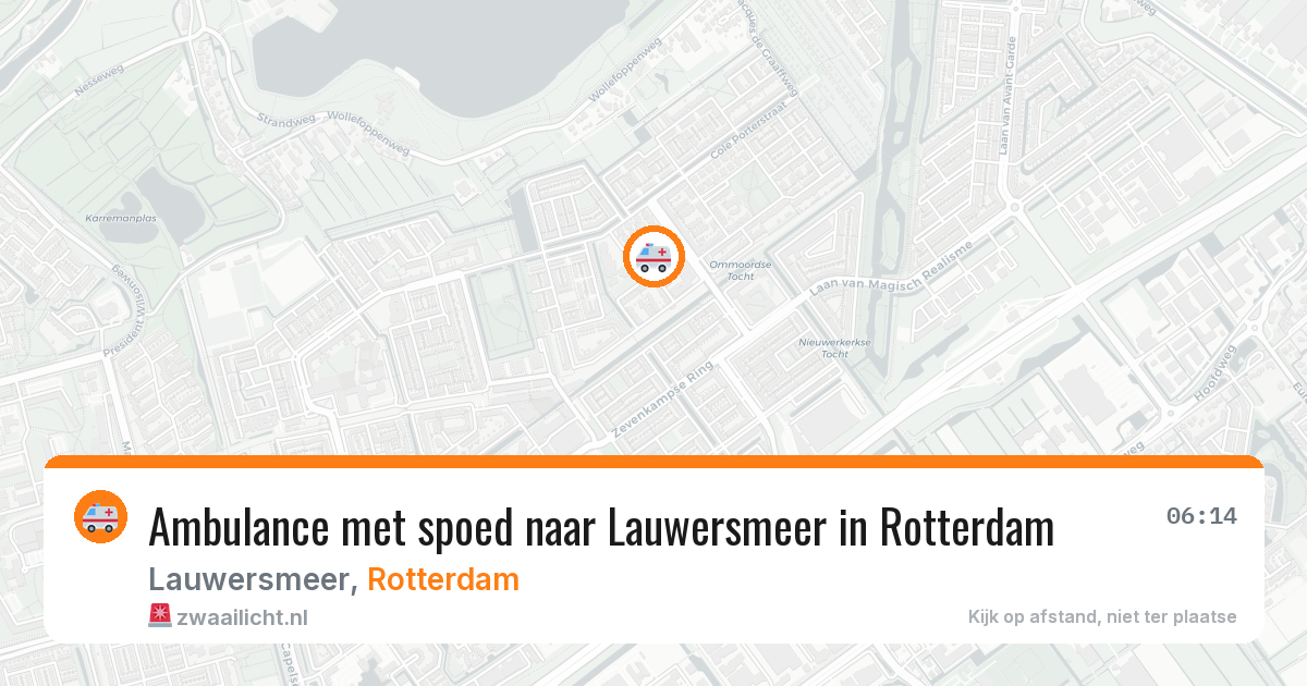 Ambulance met spoed naar Lauwersmeer in Rotterdam — 8 apr 2026