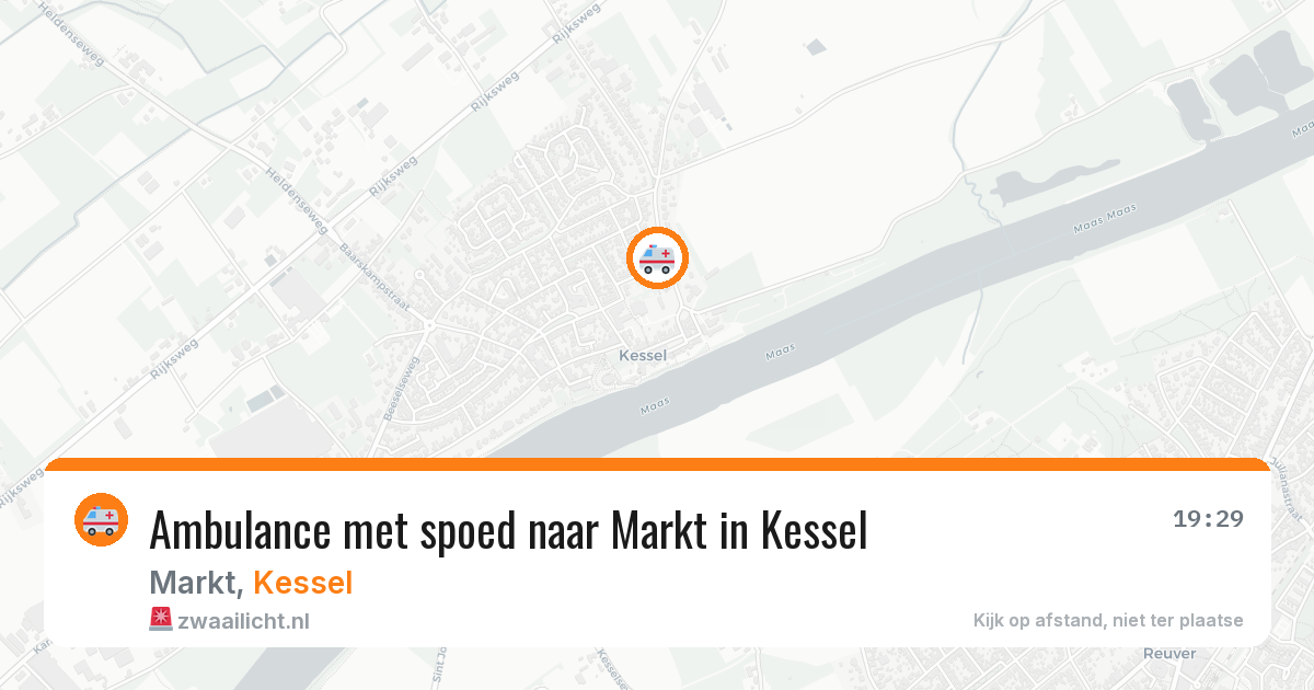 Ambulance met spoed naar Markt in Kessel — 30 jul 2026