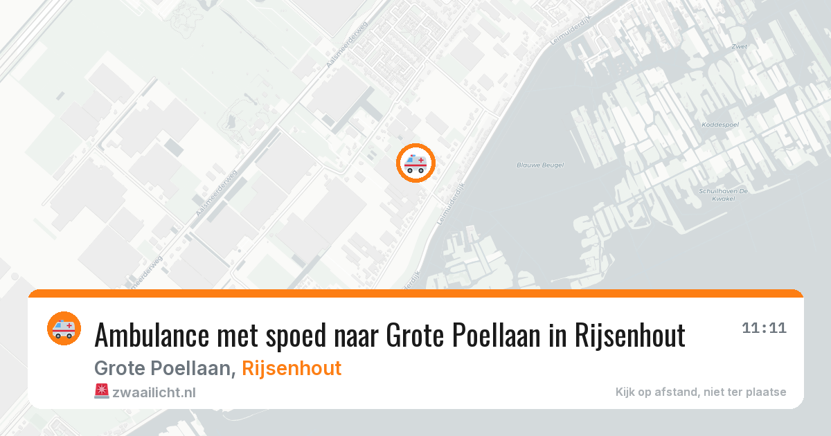 Ambulance met spoed naar Grote Poellaan in Rijsenhout — 30 jun 2026