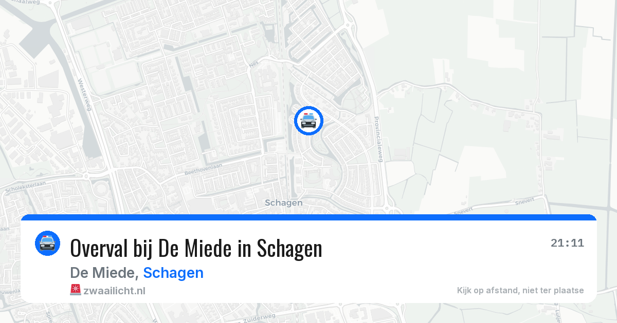 Overval bij De Miede in Schagen — 5 mei 2026