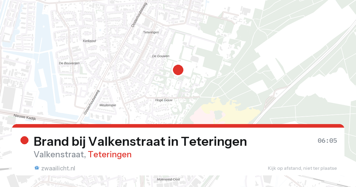 Brand bij Valkenstraat in Teteringen — 25 aug 2026