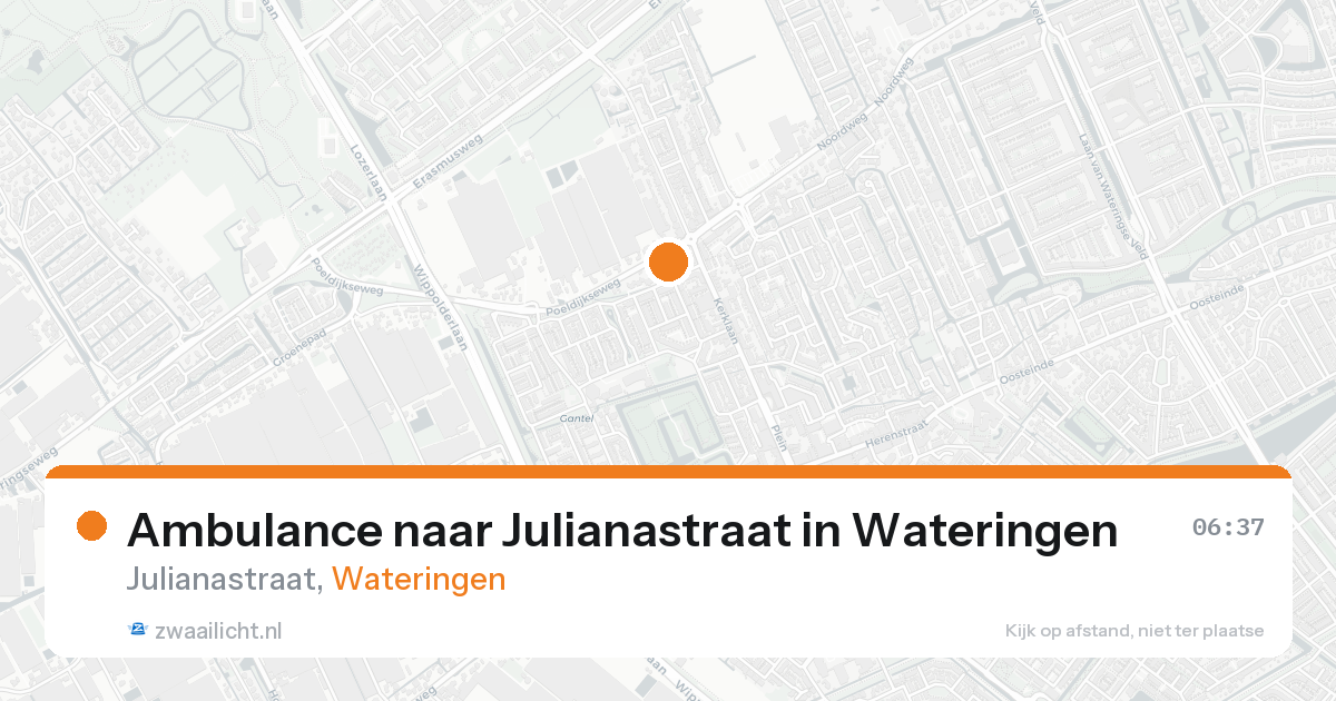 Ambulance naar Julianastraat in Wateringen — 21 aug 2026