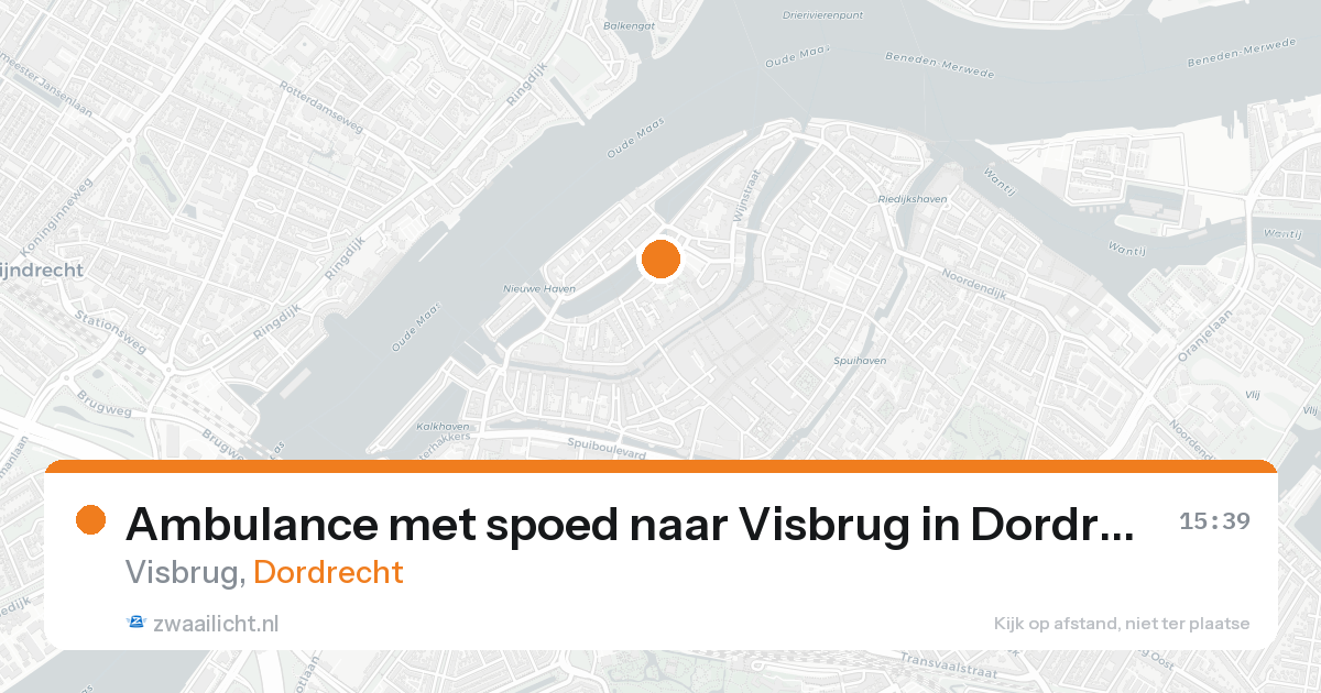 Ambulance met spoed naar Visbrug in Dordrecht — 22 aug 2026