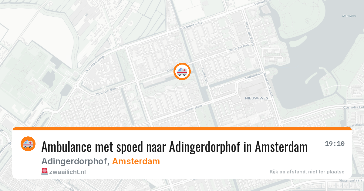 Ambulance met spoed naar Adingerdorphof in Amsterdam — 6 jun 2026