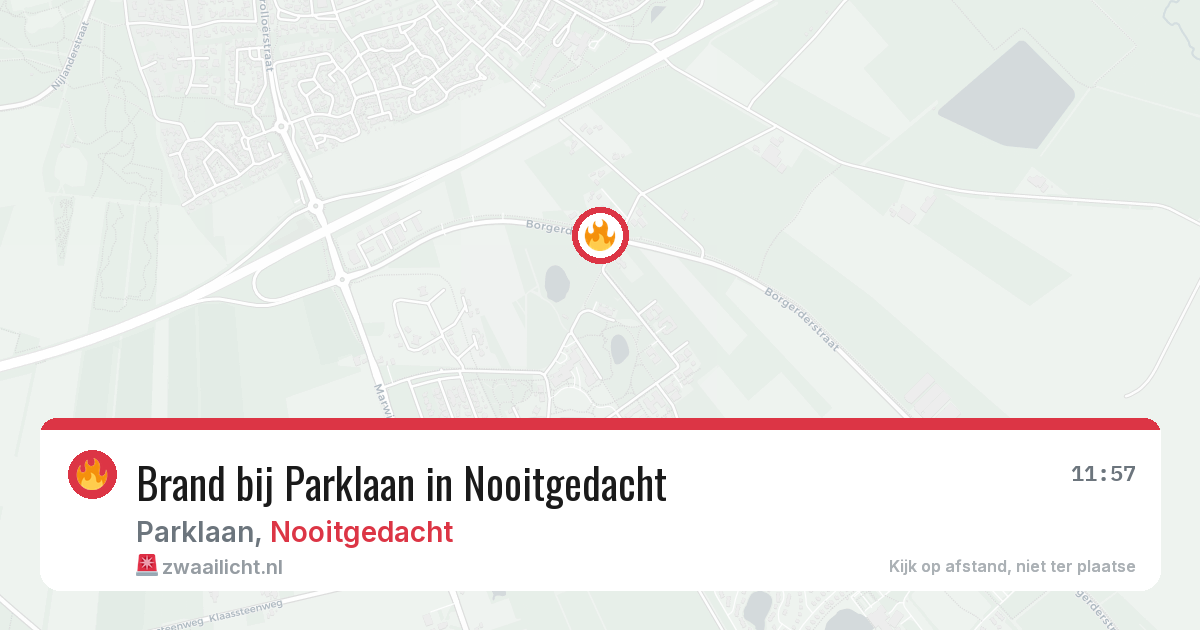 Brand bij Parklaan in Nooitgedacht — 18 jun 2026