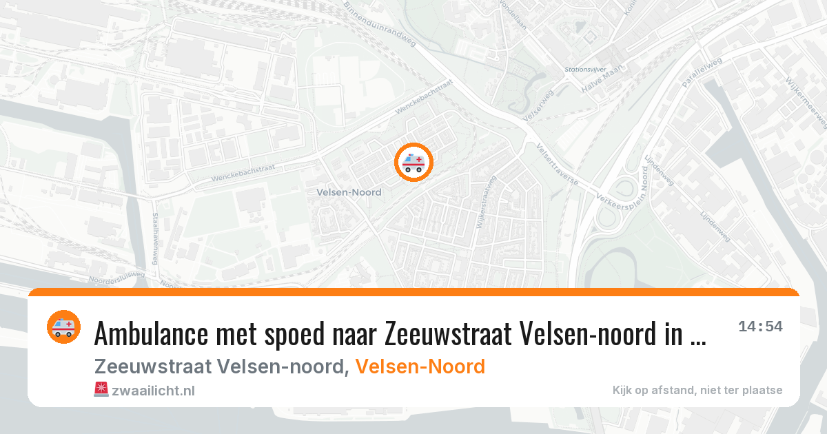 Ambulance met spoed naar Zeeuwstraat Velsen-noord in Velsen-Noord — 12 jul 2026