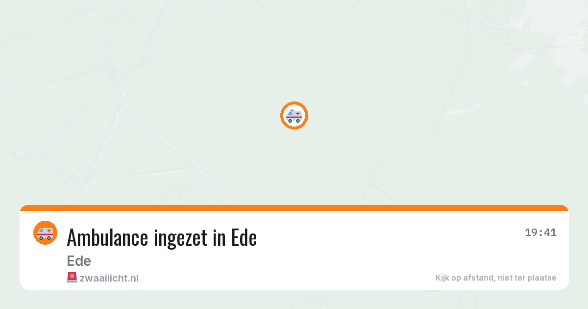 Ambulance ingezet in Ede — 27 mei 2026
