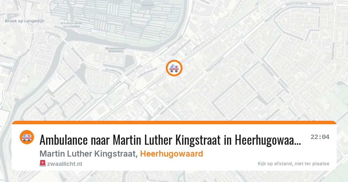 Ambulance naar Martin Luther Kingstraat in Heerhugowaard — 19 jul 2026