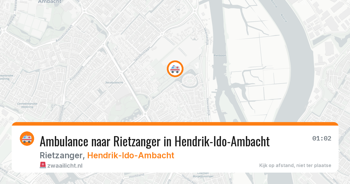 Ambulance naar Rietzanger in Hendrik-Ido-Ambacht — 15 jul 2026