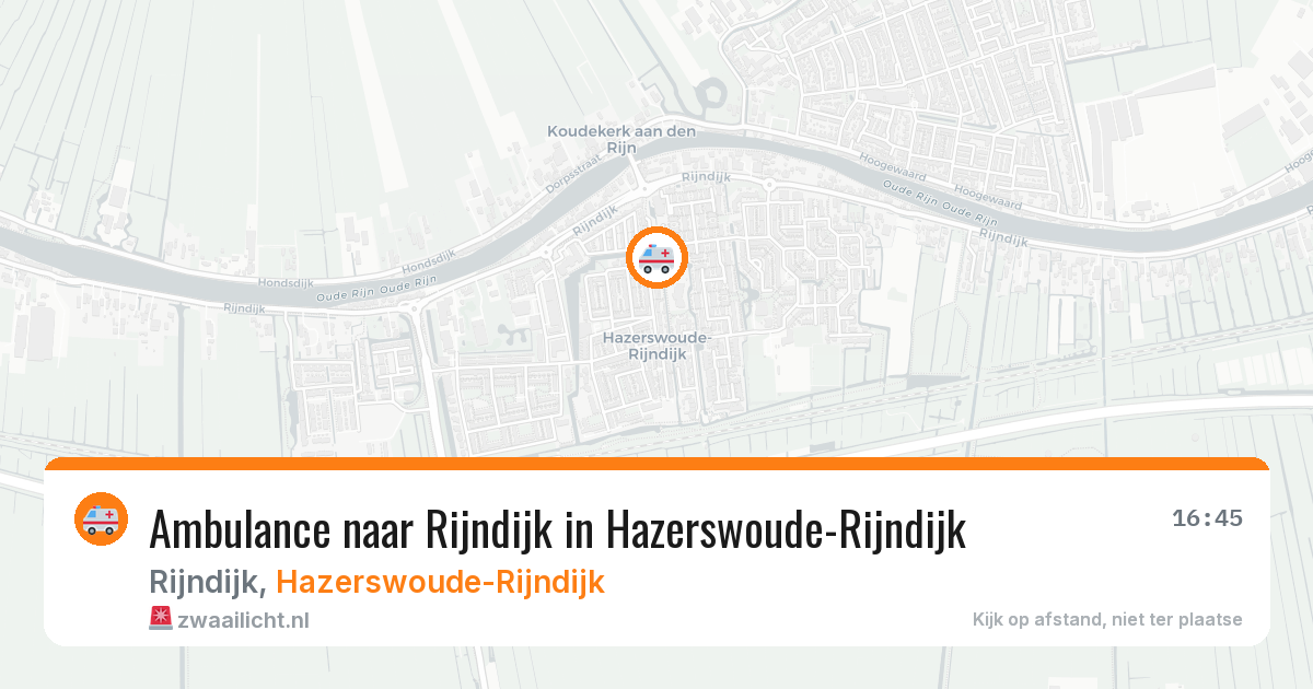 Ambulance naar Rijndijk in Hazerswoude-Rijndijk — 14 mei 2026