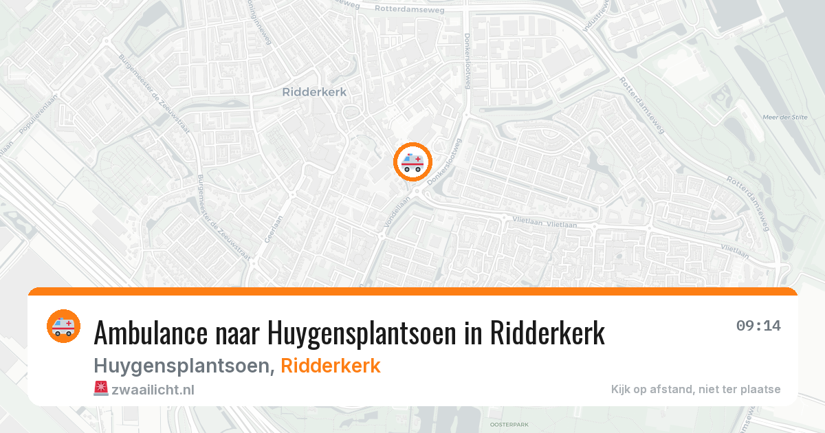 Ambulance naar Huygensplantsoen in Ridderkerk — 31 mei 2026