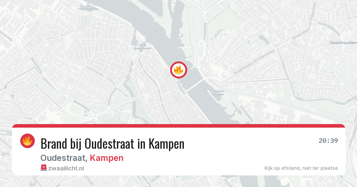 Brand bij Oudestraat in Kampen — 18 jul 2026