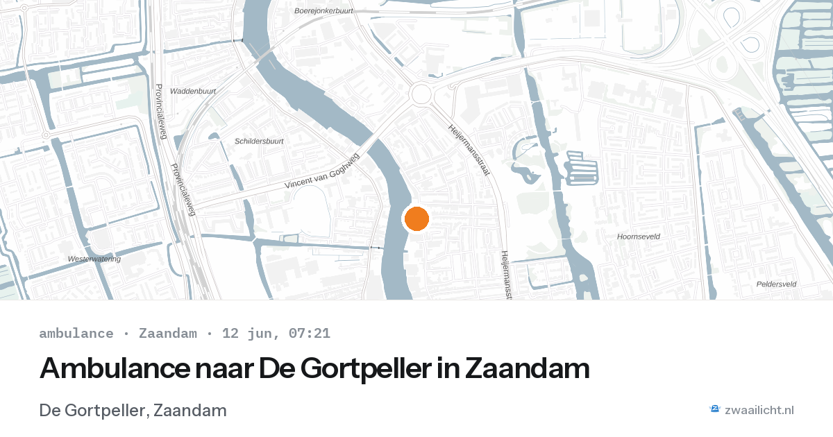 Ambulance naar De Gortpeller in Zaandam — 12 jun 2026