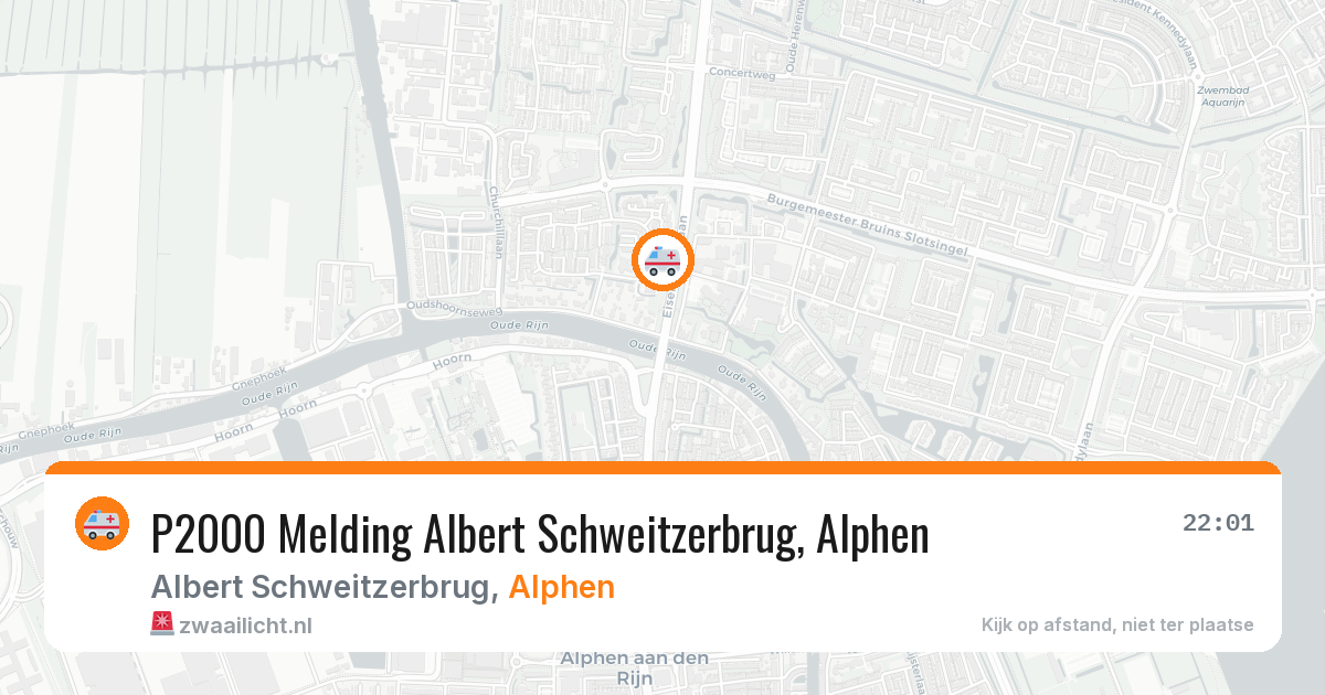 P2000 Melding Albert Schweitzerbrug, Alphen — 2 jun 2026