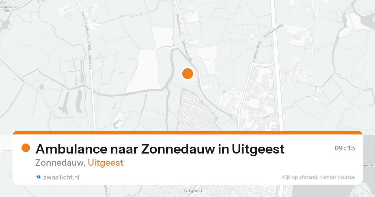 Ambulance naar Zonnedauw in Uitgeest — 24 mei 2026