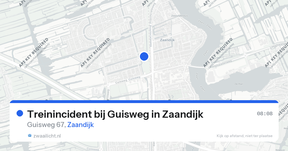 Treinincident bij Guisweg in Zaandijk — 26 aug 2026
