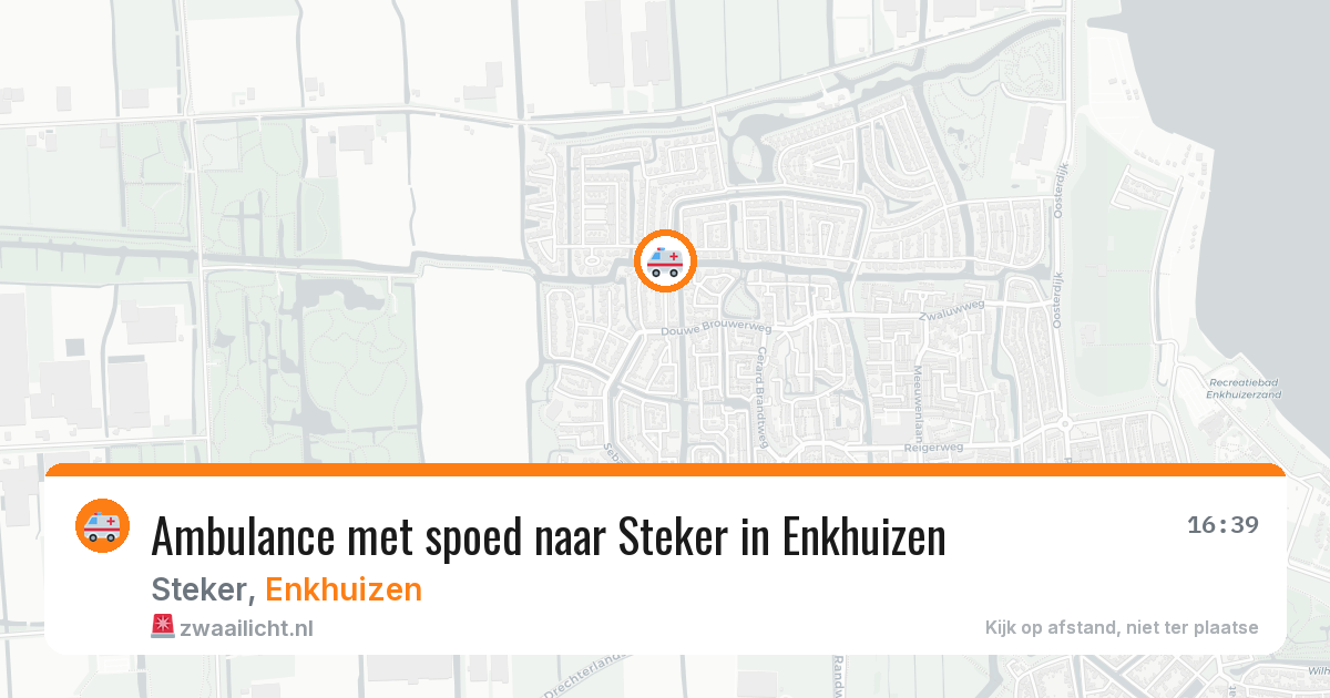 Ambulance met spoed naar Steker in Enkhuizen — 12 jun 2026