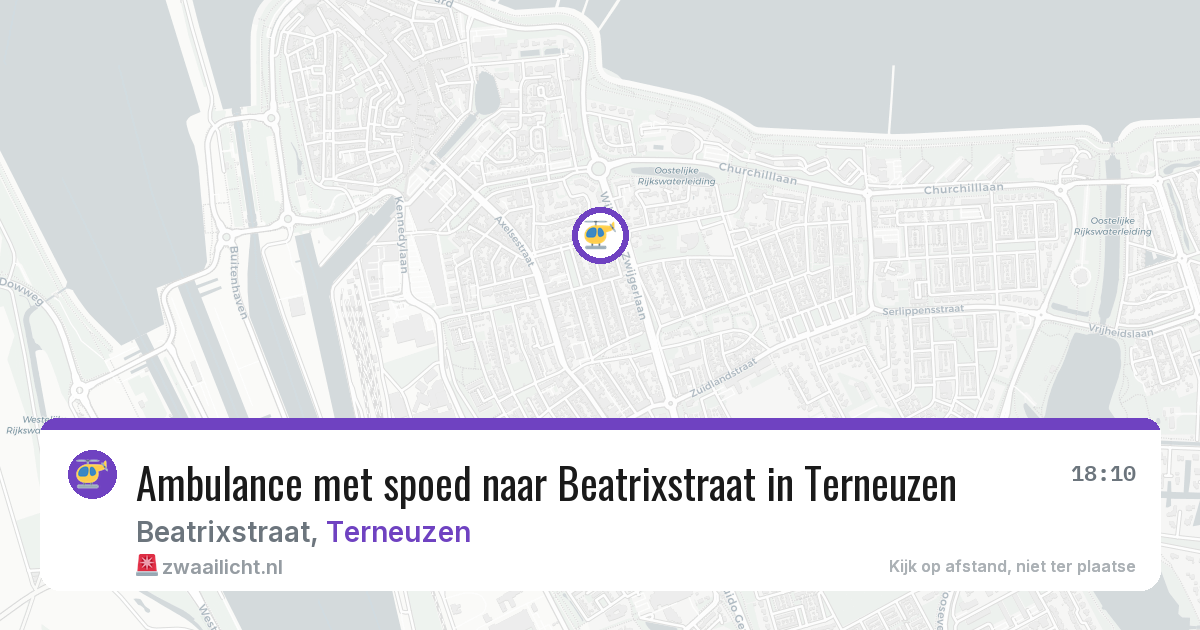 Ambulance met spoed naar Beatrixstraat in Terneuzen — 12 jun 2026