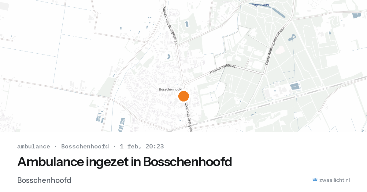 Ambulance ingezet in Bosschenhoofd — 1 feb 2026