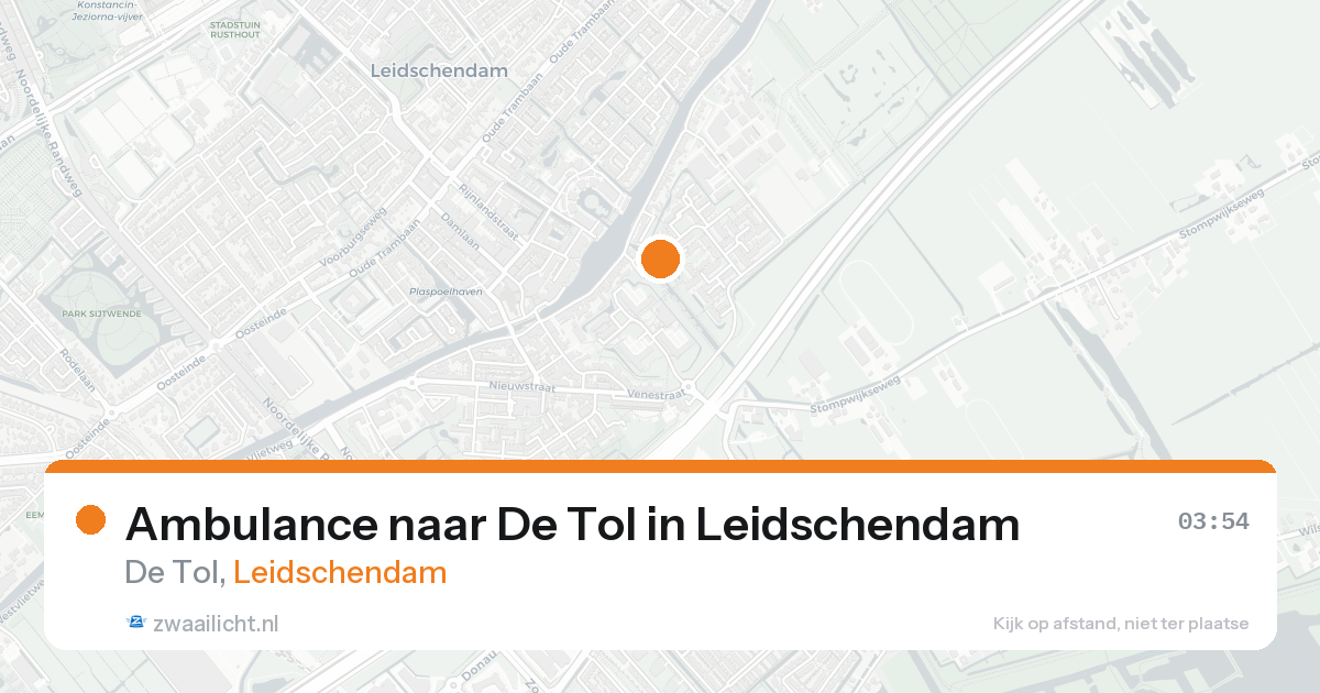 Ambulance naar De Tol in Leidschendam — 19 aug 2026